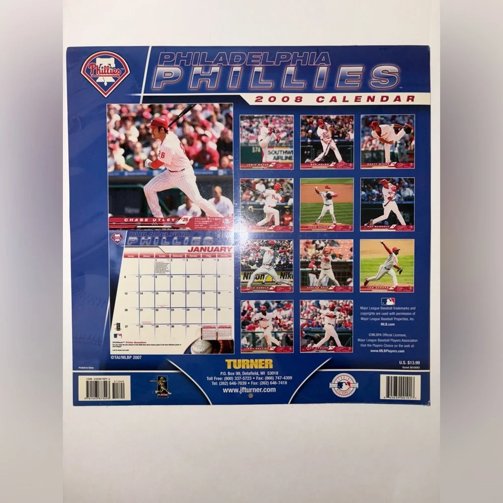 2008 MLB Philadelphia Phillies Team Calendar